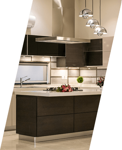 Modern dark stainless steel kitchen