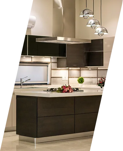 Modern dark stainless steel kitchen