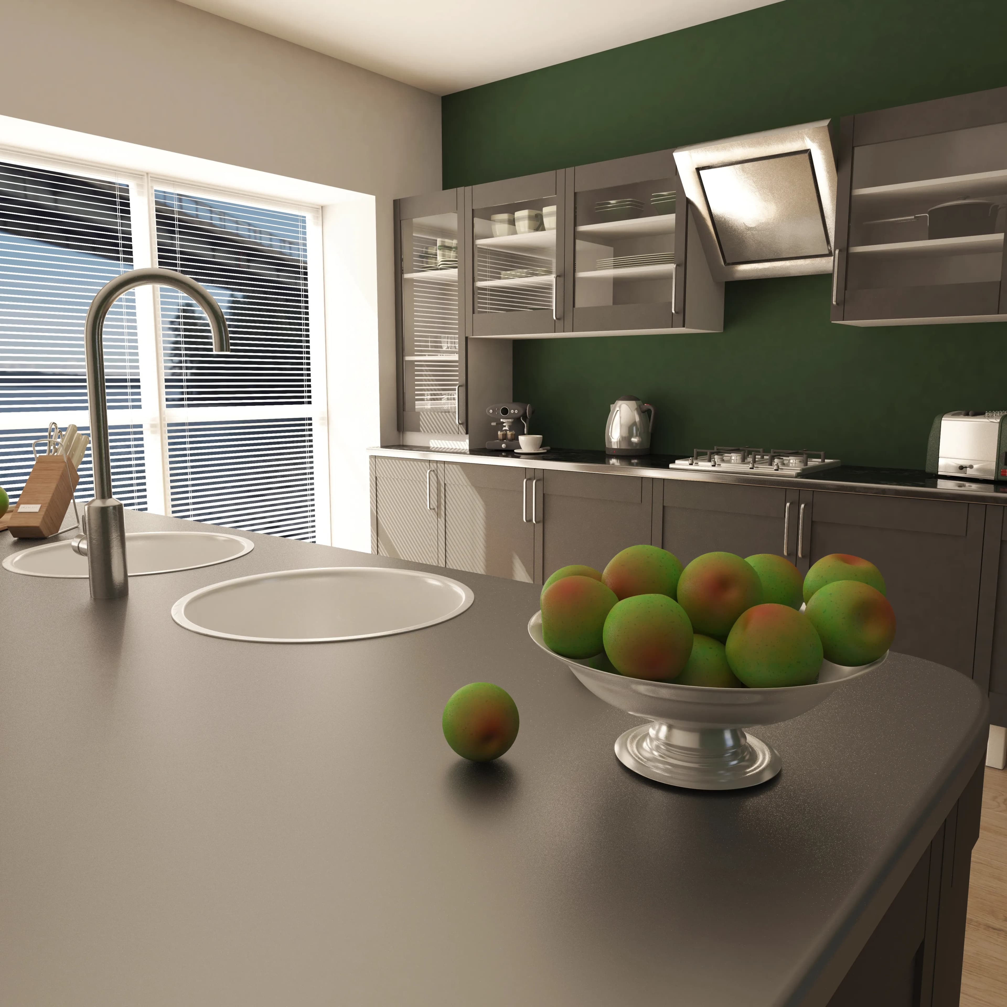 3D kitchen design render