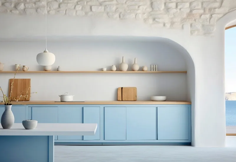 Minimalist Nordic kitchen renovation with pale timber joinery